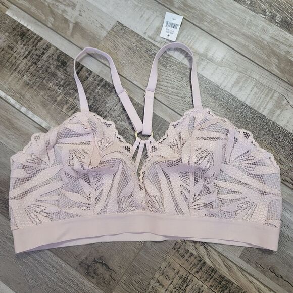 New Aerie pink lace bralette size large - Picture 1 of 6